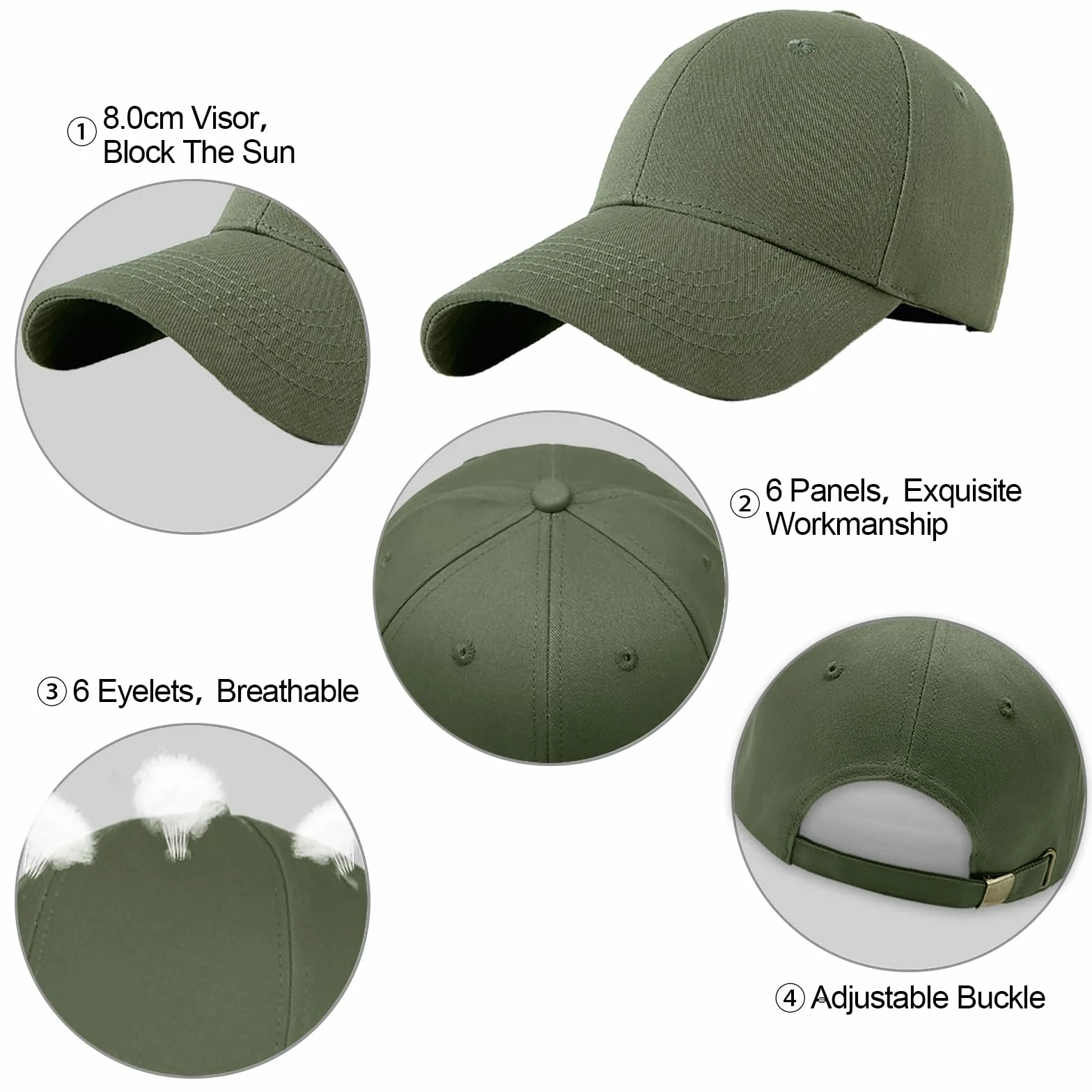 Enwokran Casquette de Baseball Unisexe Coton Réglable Hip Hop Sport Extérieur