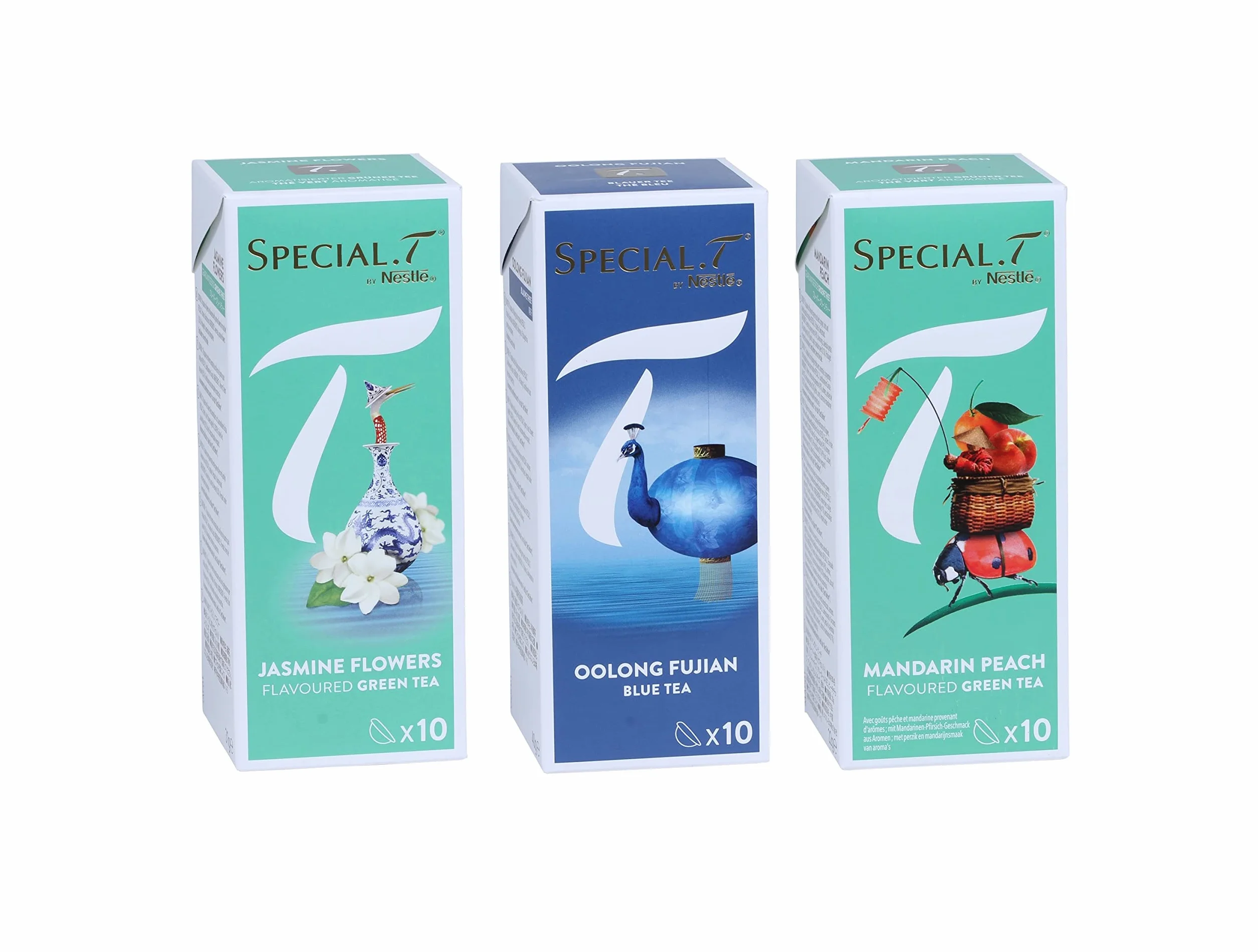 Special.T - Thé de Chine - Oolong Fujian, Jasmine Flowers, Peach & Apricot Dream (3 types de 10 capsules)