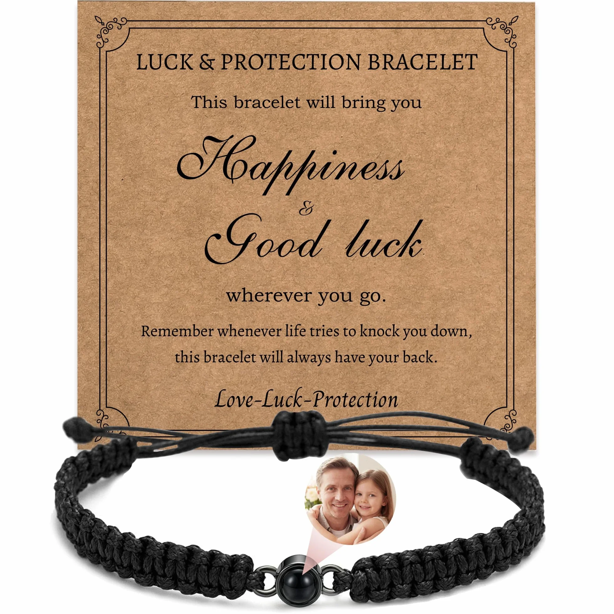 Bracelet Personnalisé Photo Cadeau Fête des Pères pour Papa Homme