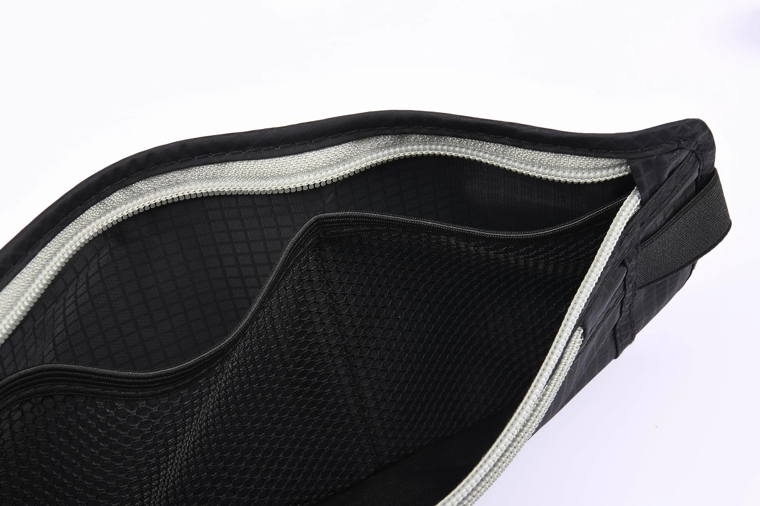 Ceinture Cache Billets Homme Femme RFID, Sac Banane Discret Antivol Voyage (Noir Profond)