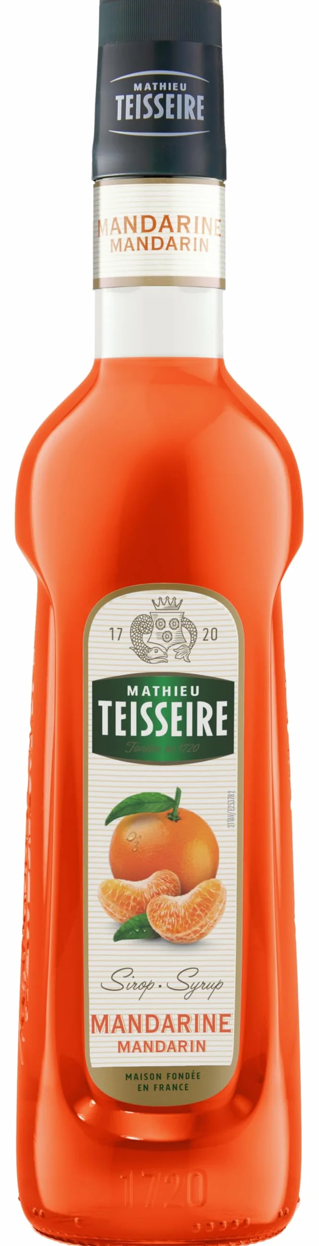 Sirop de Mandarine Mathieu Teisseire, pour boissons rafraîchissantes, cocktails et desserts, bouteille de 70cl