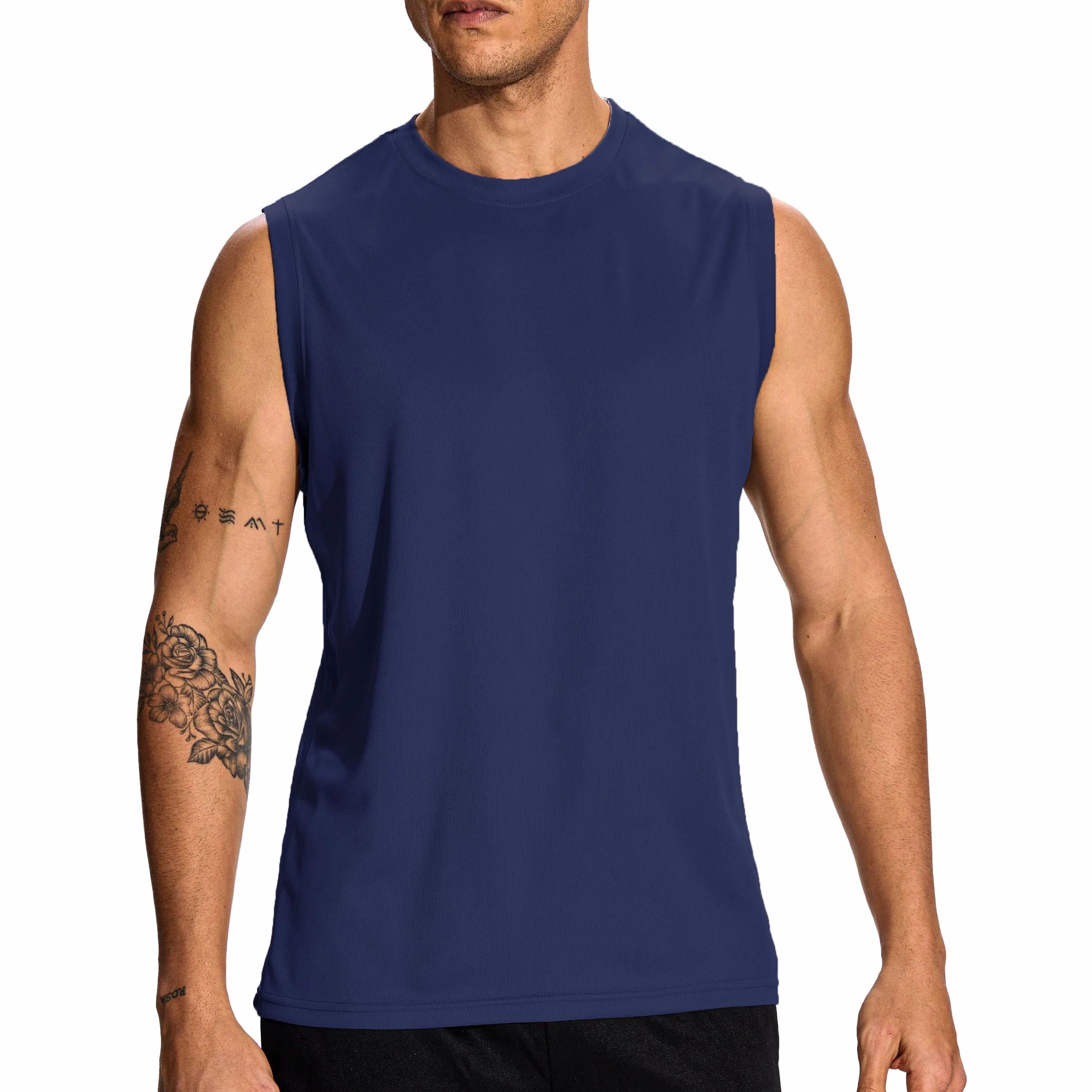 Hioutdoor Lot de 3 Canotte Sportive Uomo Senza Maniche Asciugatura Rapida Traspirante Palestra