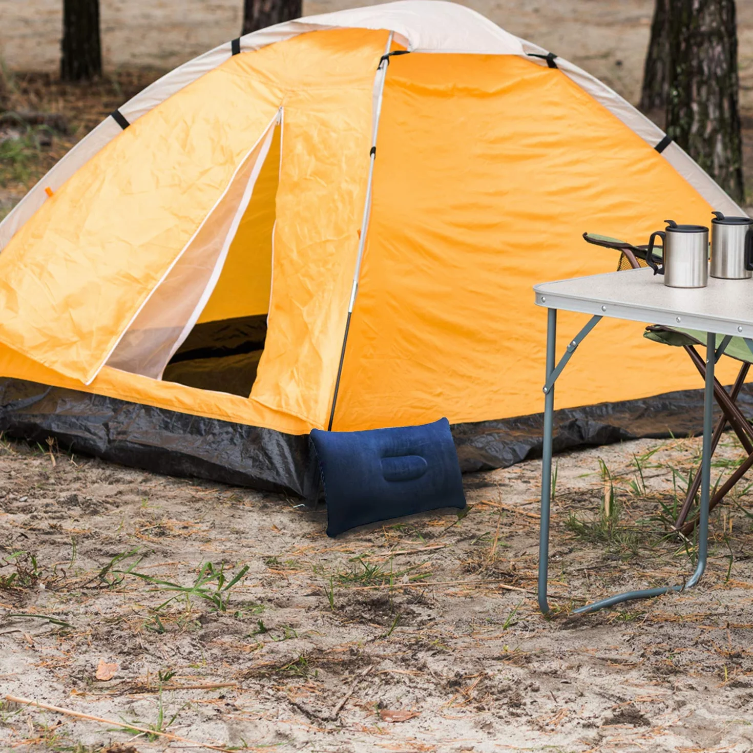 TRIXES Oreillers gonflables x2 Lot Double Voyage Camping Plein air Pêche