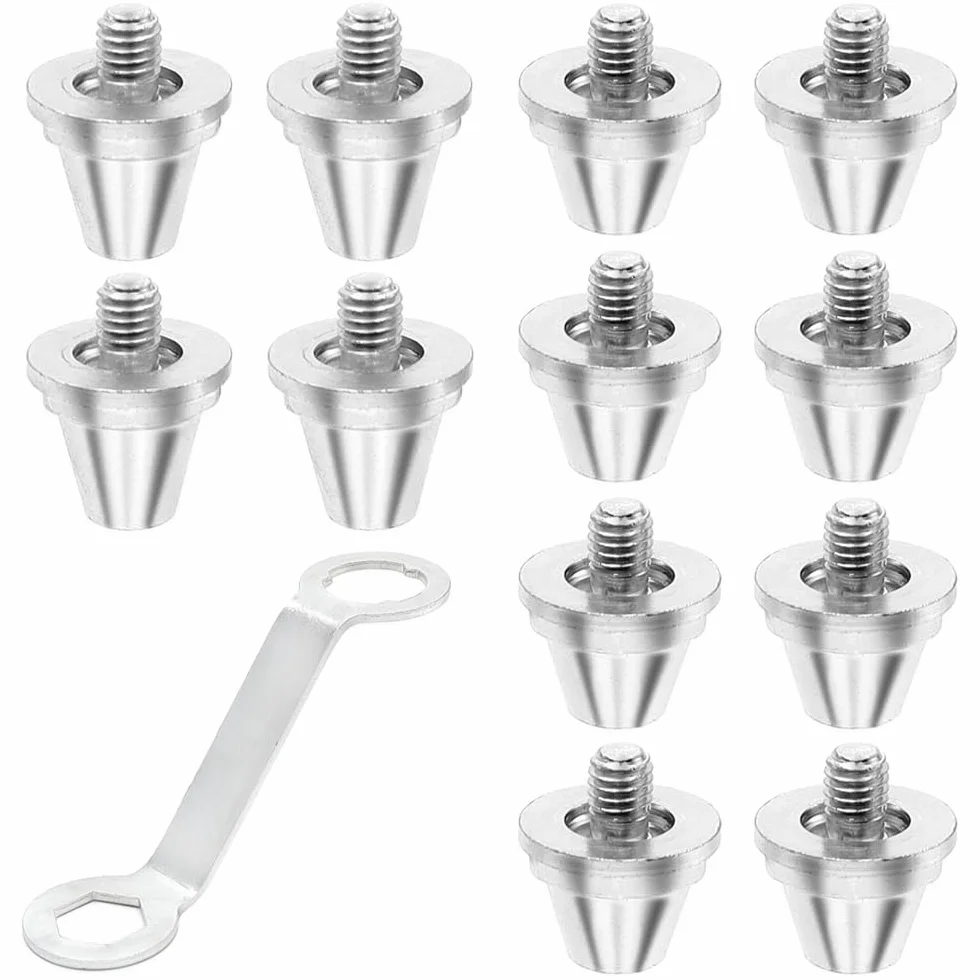 Crampons de Rechange Acier Inoxydable 11/13 mm pour Chaussures de Football avec Outil