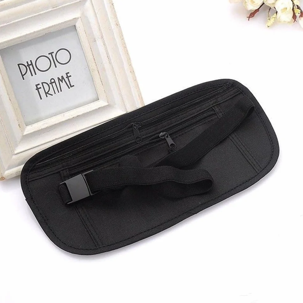 Sac à Main Caché Passeport Ceinture d'Argent Voyage Mince Sécurité Khaki
