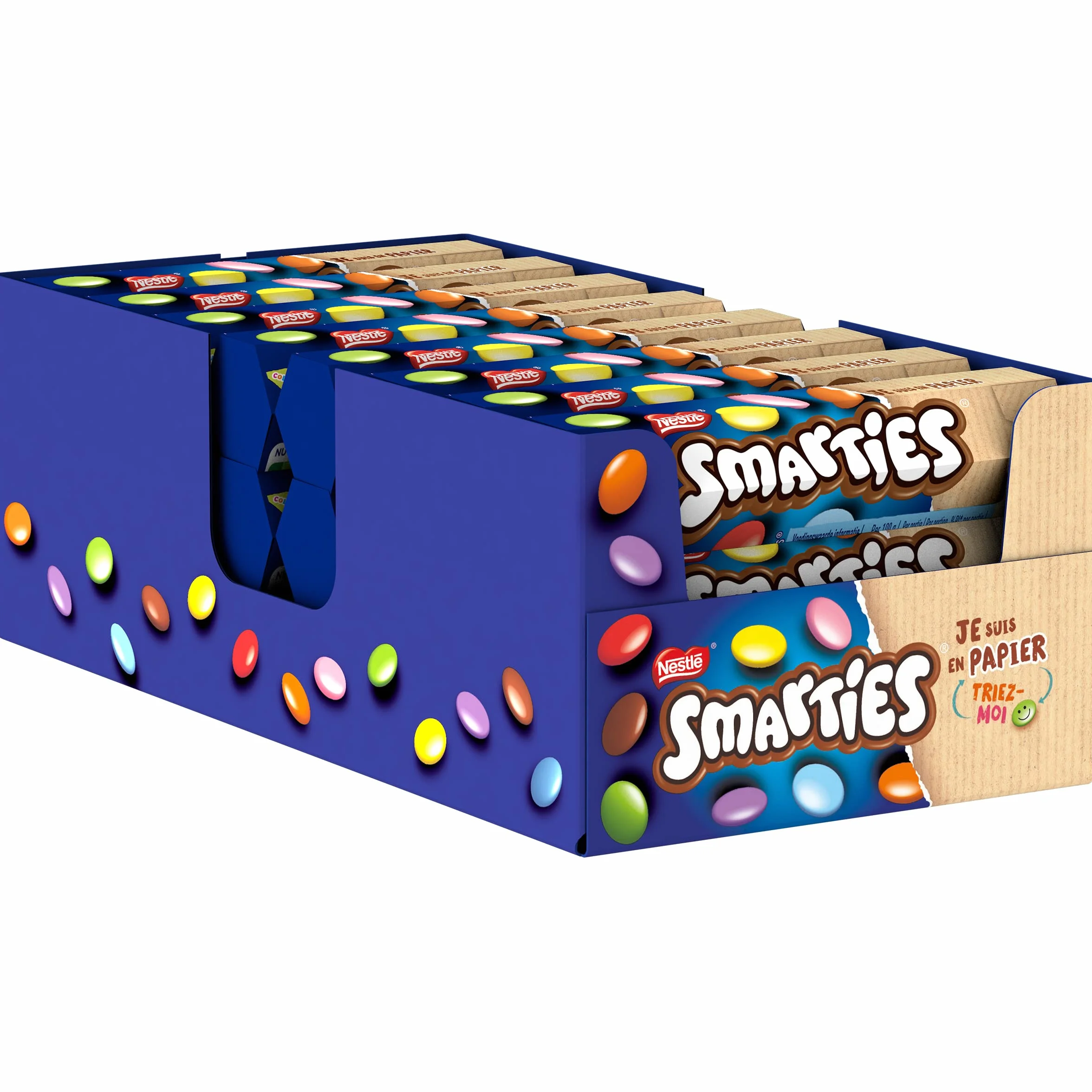Smarties Tube - Bonbons Chocolatés - Présentoir - Lot de 24x38g