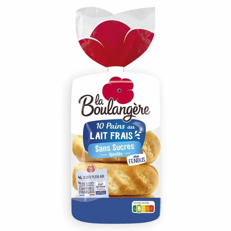 LA BOULANGERE - La Boulangère Pain Au Lait Sans Sucres Ajoutée - 350G - Lot De 4