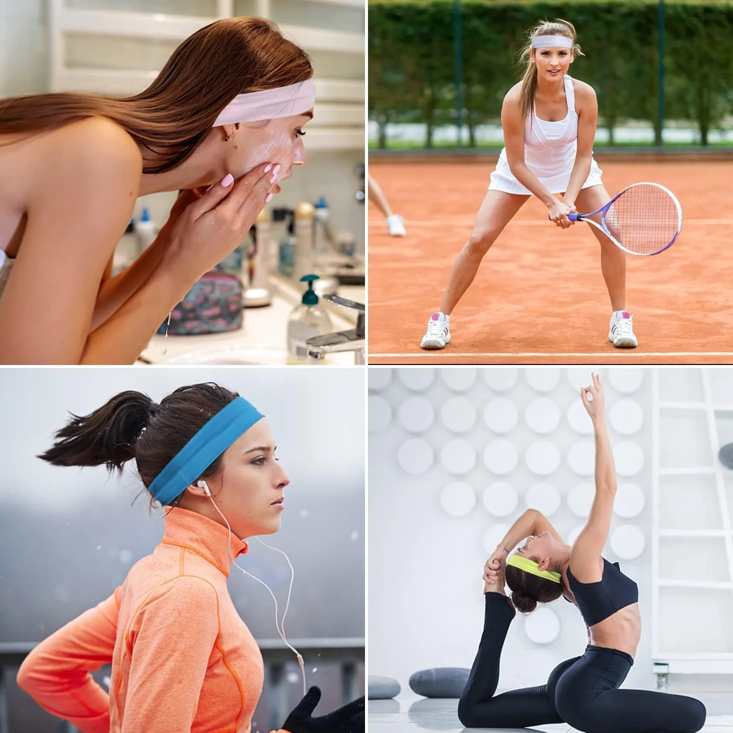 Bandeau de Sport DERAYEE 12pcs Transpiration Coloré pour Jogging Yoga Vélo