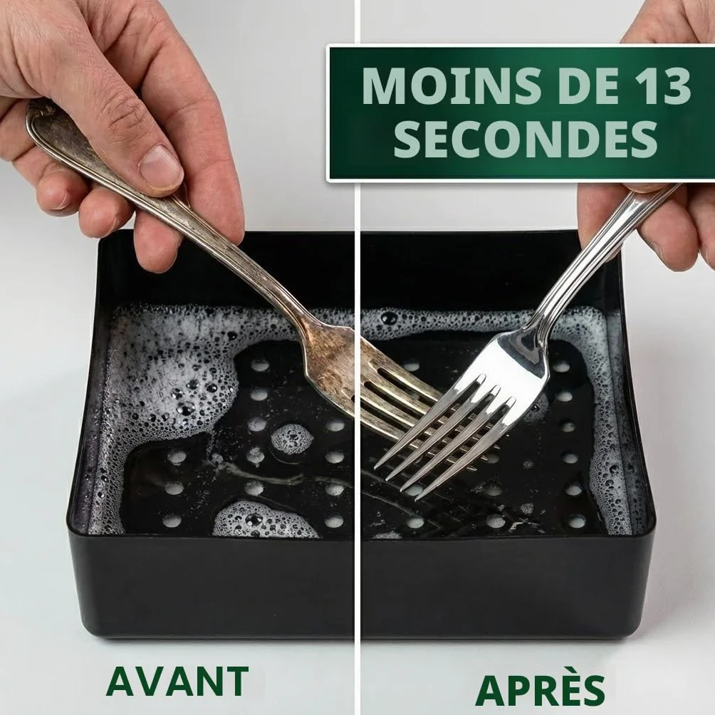 Nushine Plaque de nettoyage magique (grande taille 23 x 15,4 cm) – Nettoie rapidement de nombreux articles à la fois ! Réutilisable plusieurs fois, pas de produits chimiques agressifs. Besoin de laver