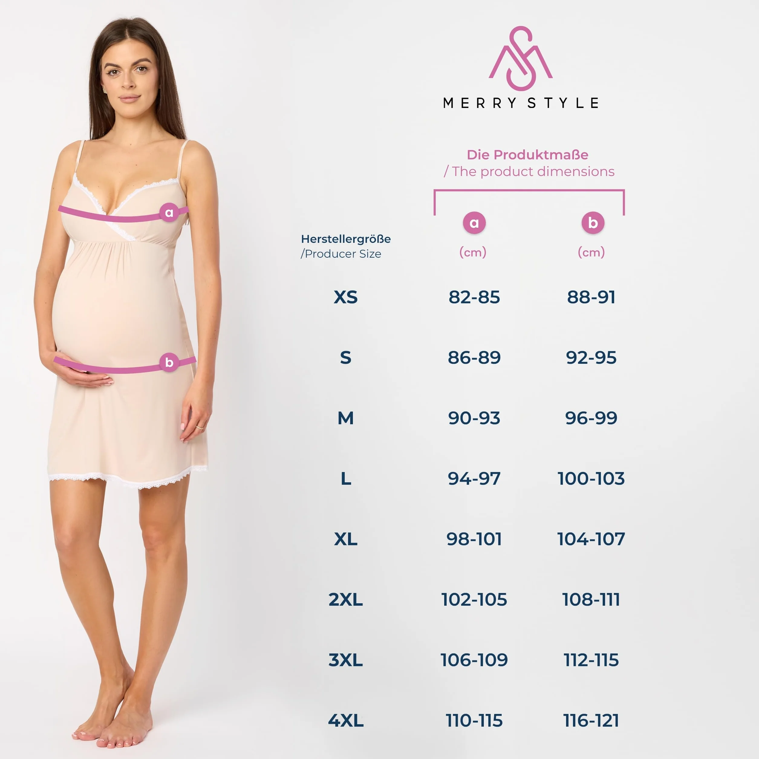 Robe de Grossesse en Viscose élastique Respirant Doux Merry Style