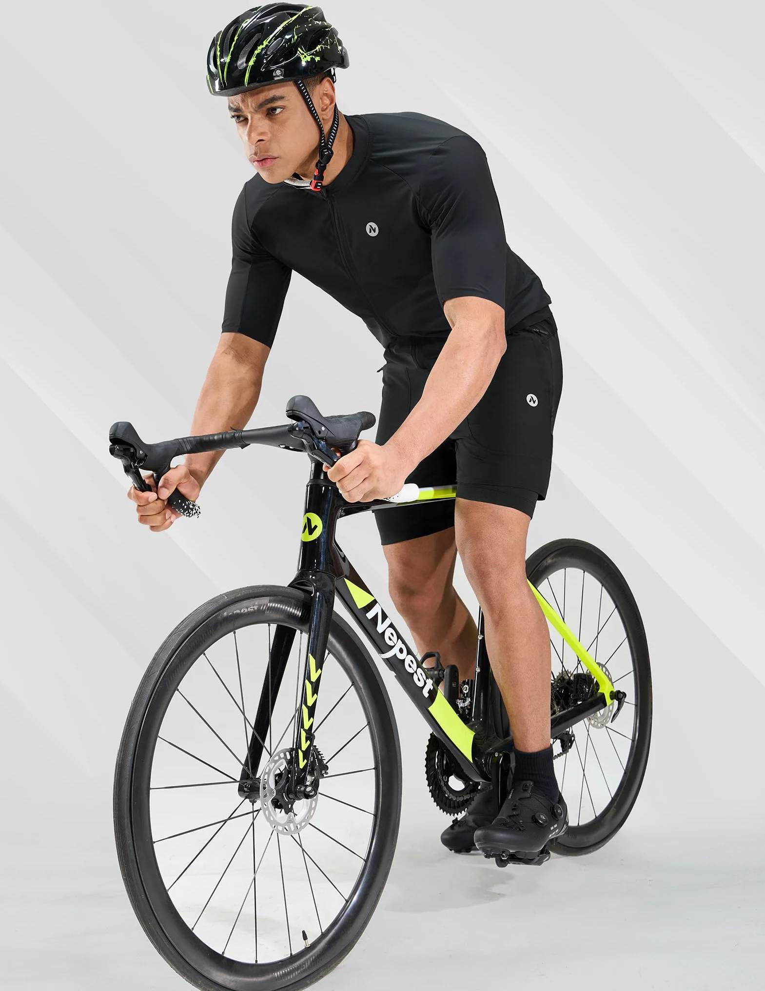 Nepest Short de VTT rembourré 4D Homme avec Poche zippée