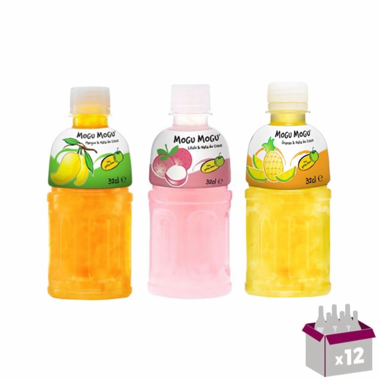 Mogu Mogu – Litchi – Ananas – Mangue – 12x32cl