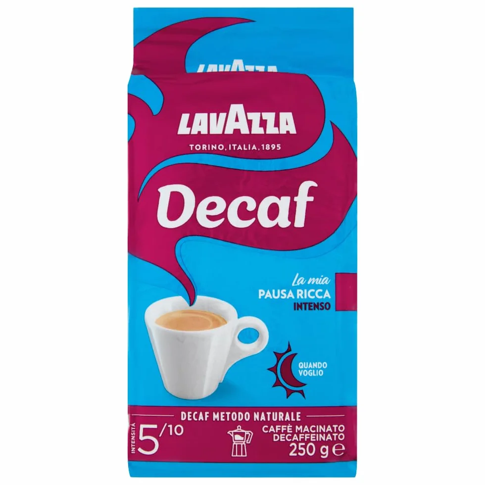 Lavazza DEK Intenso Lot de 5 cafés moulus décaféinés 250 g