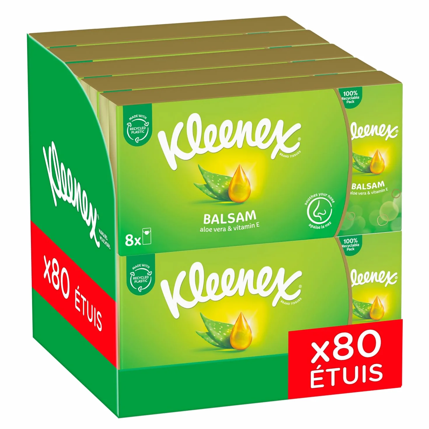 Mouchoirs Kleenex® Balsam Étuis Standard P8 (x10)