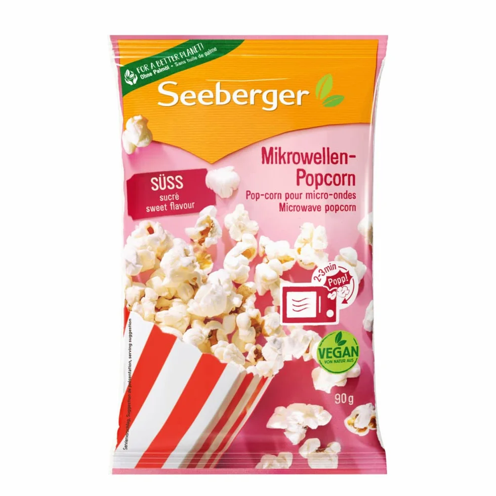 Seeberger Popcorn pour micro-ondes sucré (à l´huile de tournesol) - 90g