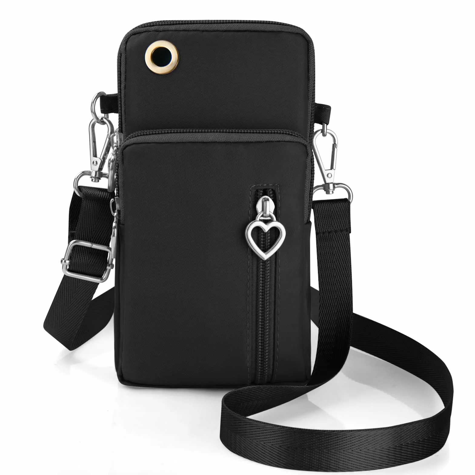 Aucuu Sacoche Téléphone Portable Femme Bandoulière Réglable Oxford Tissu Crossbody Pochette 7"