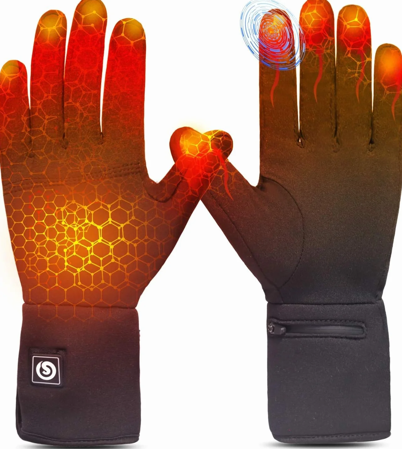 Gants Chauffants Électriques Sun Will 7,4V 2200mAh pour Homme Femme Cyclisme Ski Hiver