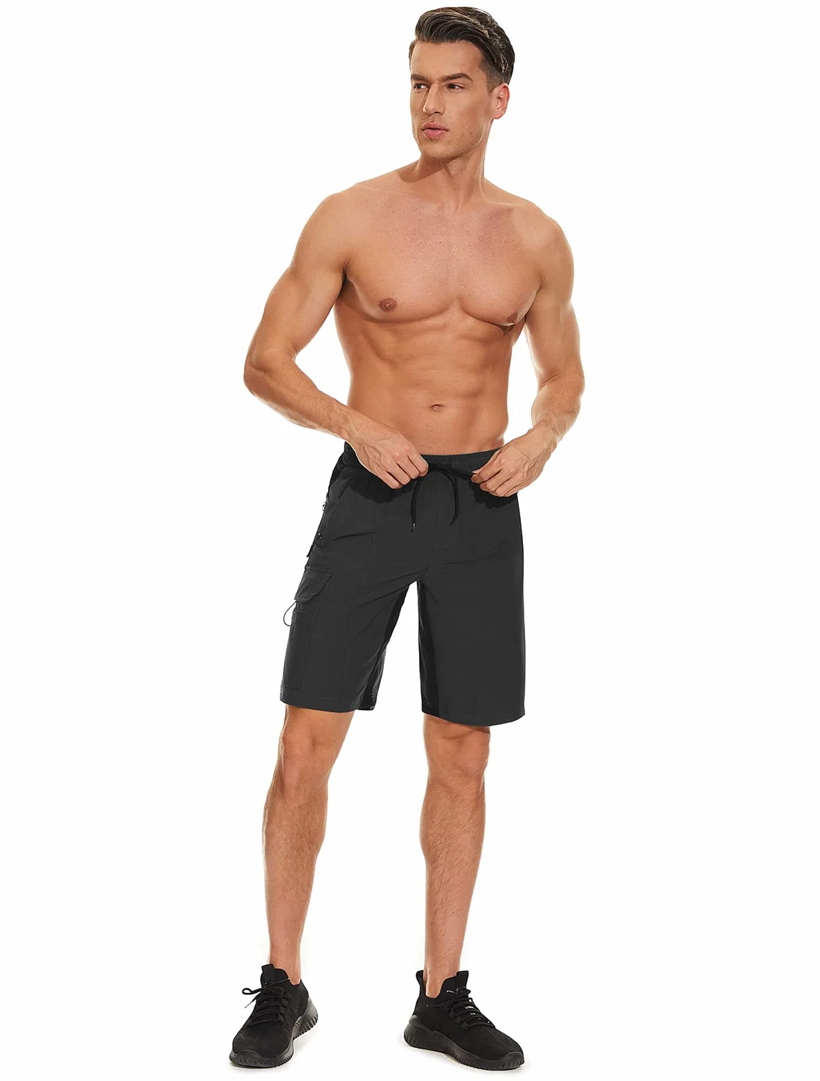Wespornow Bermuda Homme 5 Poches Sport Séchage Rapide Pantalon Court Extérieur Stretch Randonnée Trekking