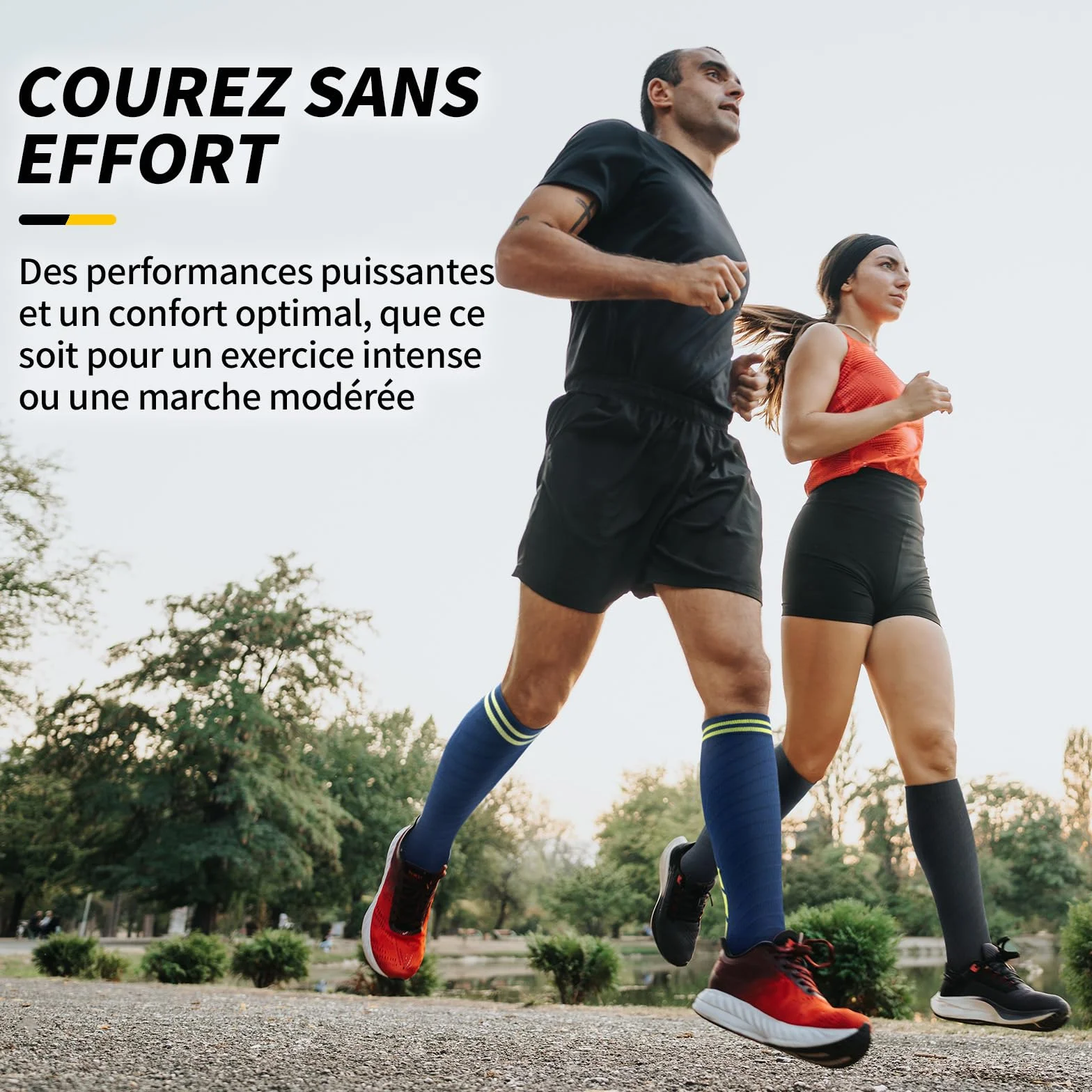 CAMBIVO Bas de Contention 3 Paires, Chaussettes de Compression 20-30mmHg Classe 2
