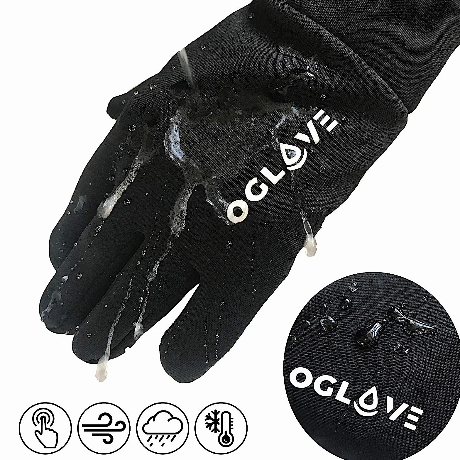 OGLOVE Gants Thermiques Imperméables Enfants Tactile Football Rugby Vélo Cyclisme Course Hockey