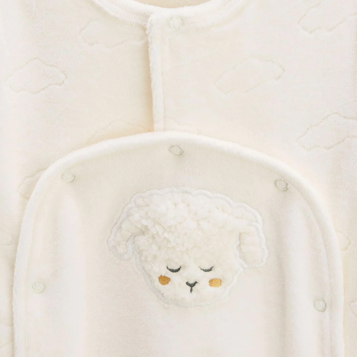 Petit Béguin Pyjama bébé velours ouverture pont Câlins