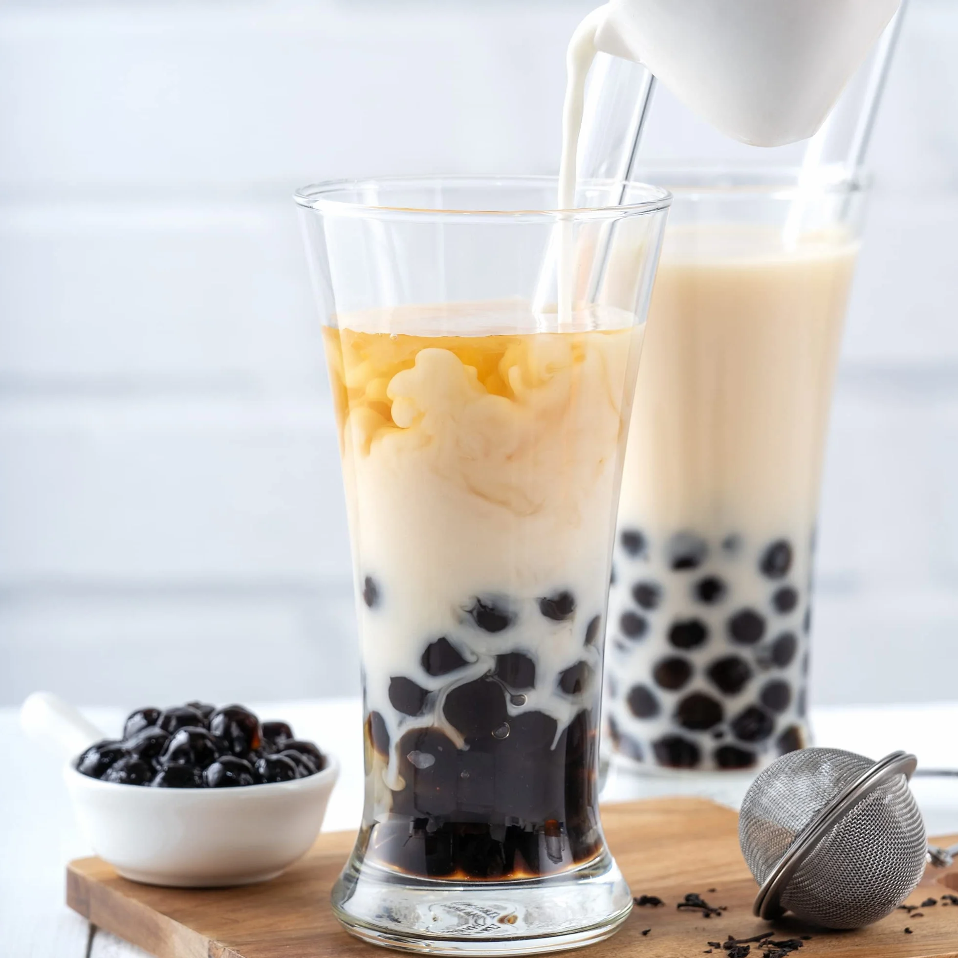 Perles de Tapioca pour Bubble Tea - Véritable Perles produites à Taiwan - A utiliser dans les Boba Tea, Bubble Tea, glaces ou desserts. Paquet de 1Kg pour préparer plus de 25 Bubble Tea.