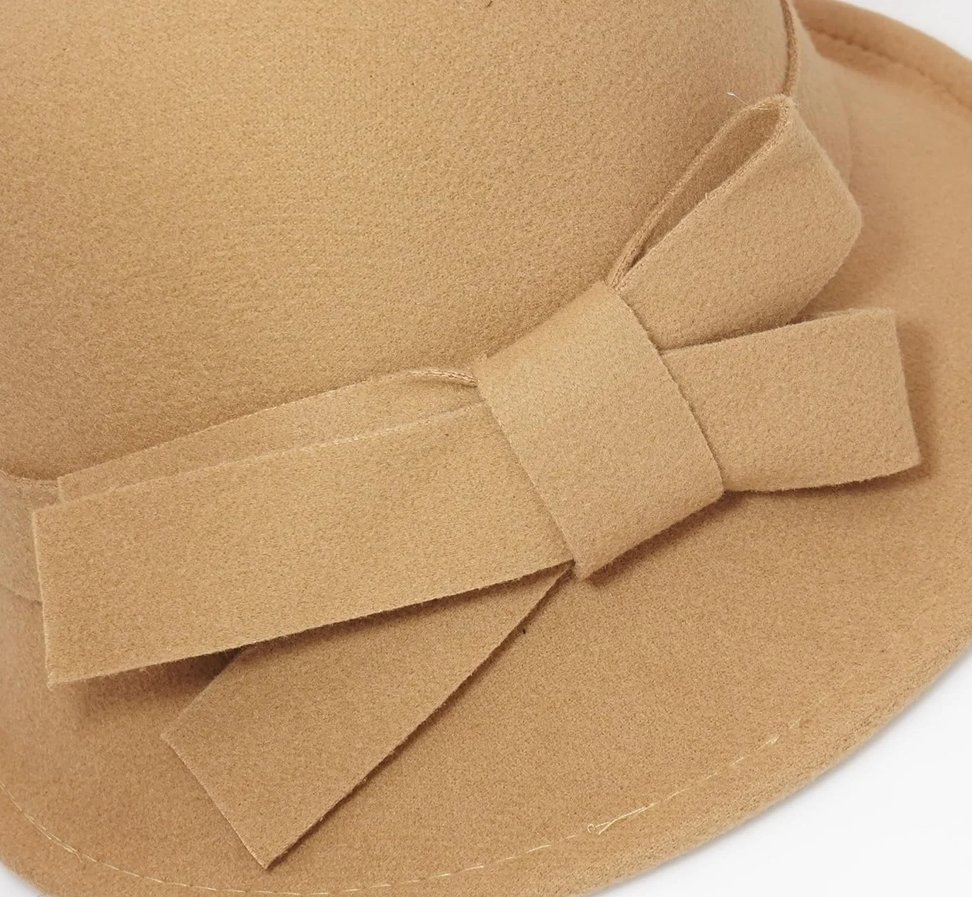 MESU Chapeau Cloche en Feutre Vintage Années 1920 Bords Courbés