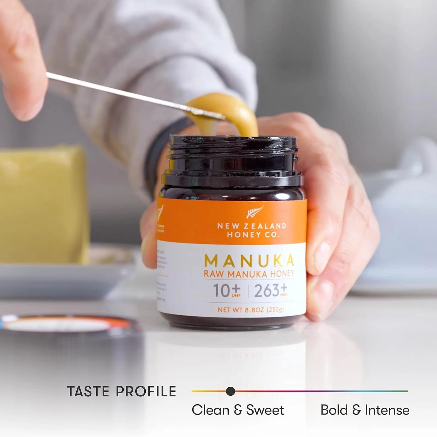 Miel de Manuka MGO 263+ / UMF 10+ de New Zealand Honey Co. | Actif et brut | Fabriqué en Nouvelle-Zélande | 250g