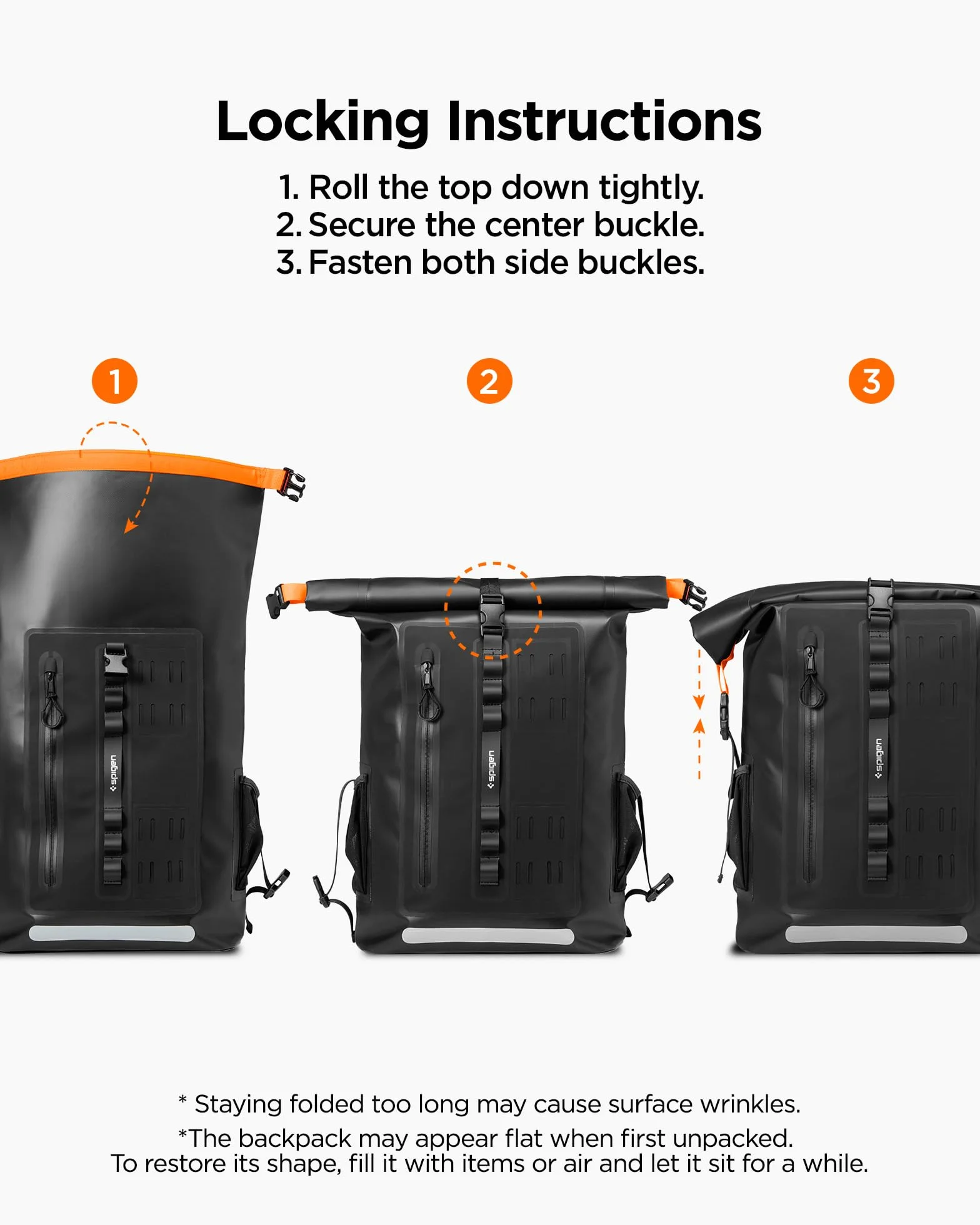 Spigen Aqua Shield A650 Sac à Dos Étanche IPX6 Compatible Ordinateur Portable 16 Pouces Dos Ventilé Noir