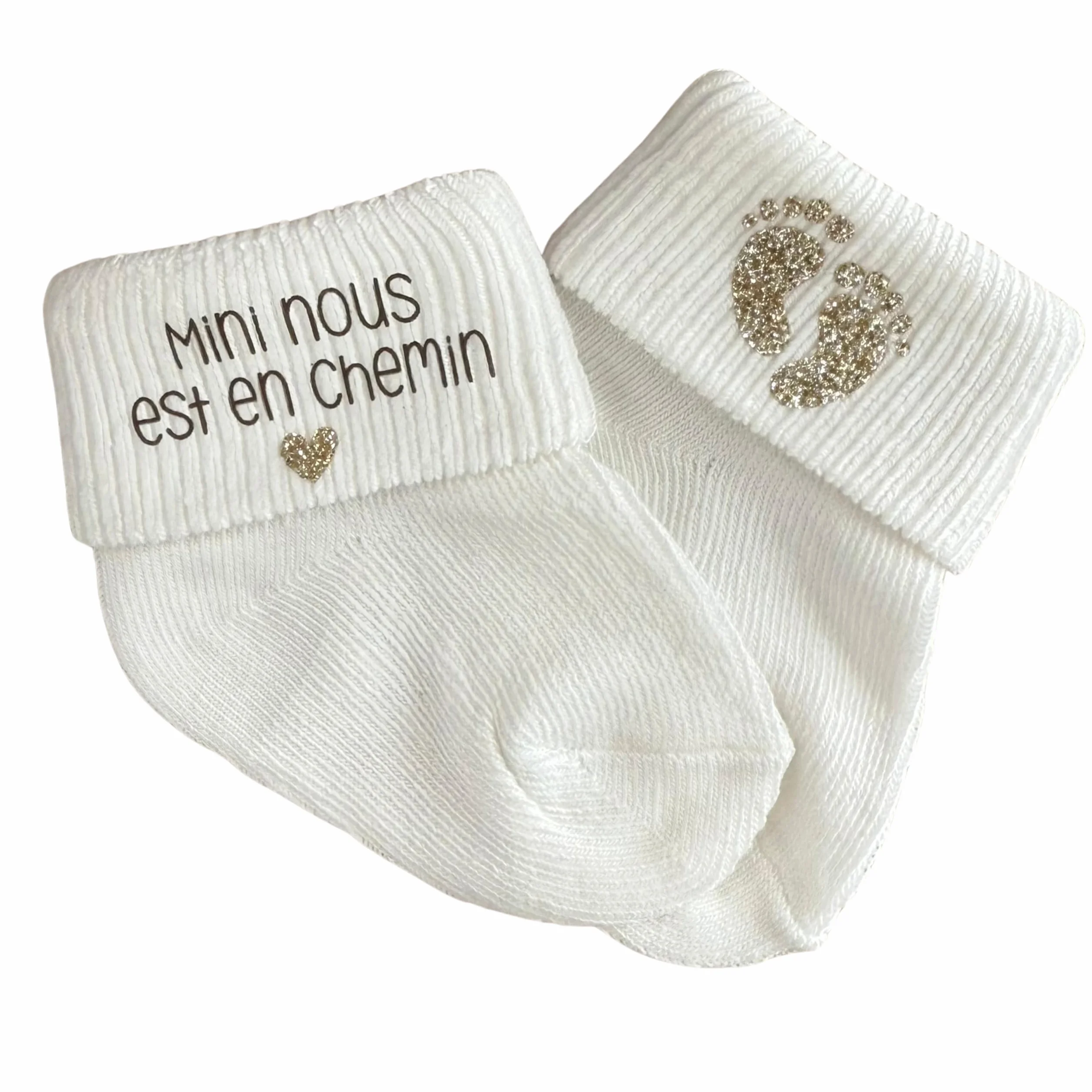 Chaussettes annonce grossesse bébé Moonbabystore