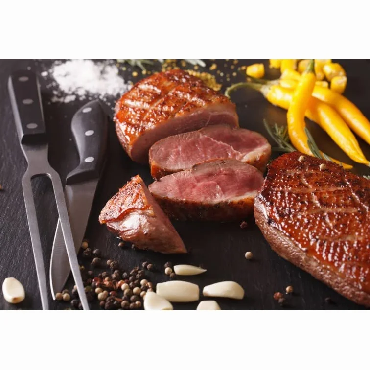 Esprit Foie Gras - Lot de 3 magrets frais de canard gras - 3 x 375 g minimum (emballé individuellement)