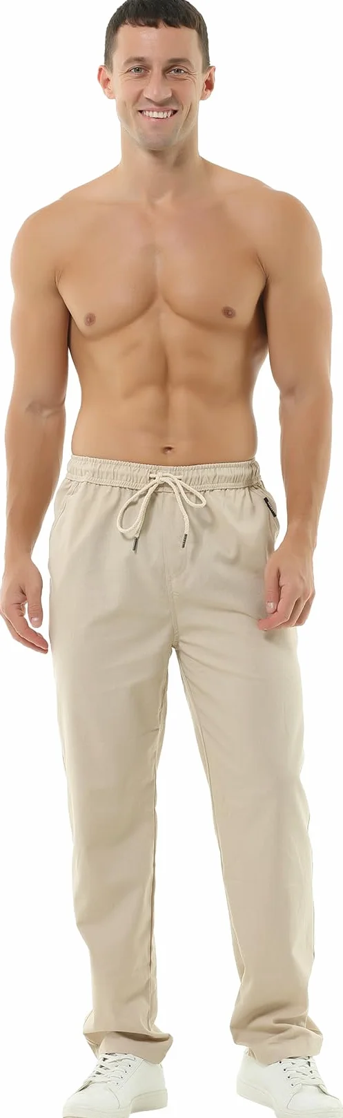 Hoerev Lin Pantalons décontractée Plage été