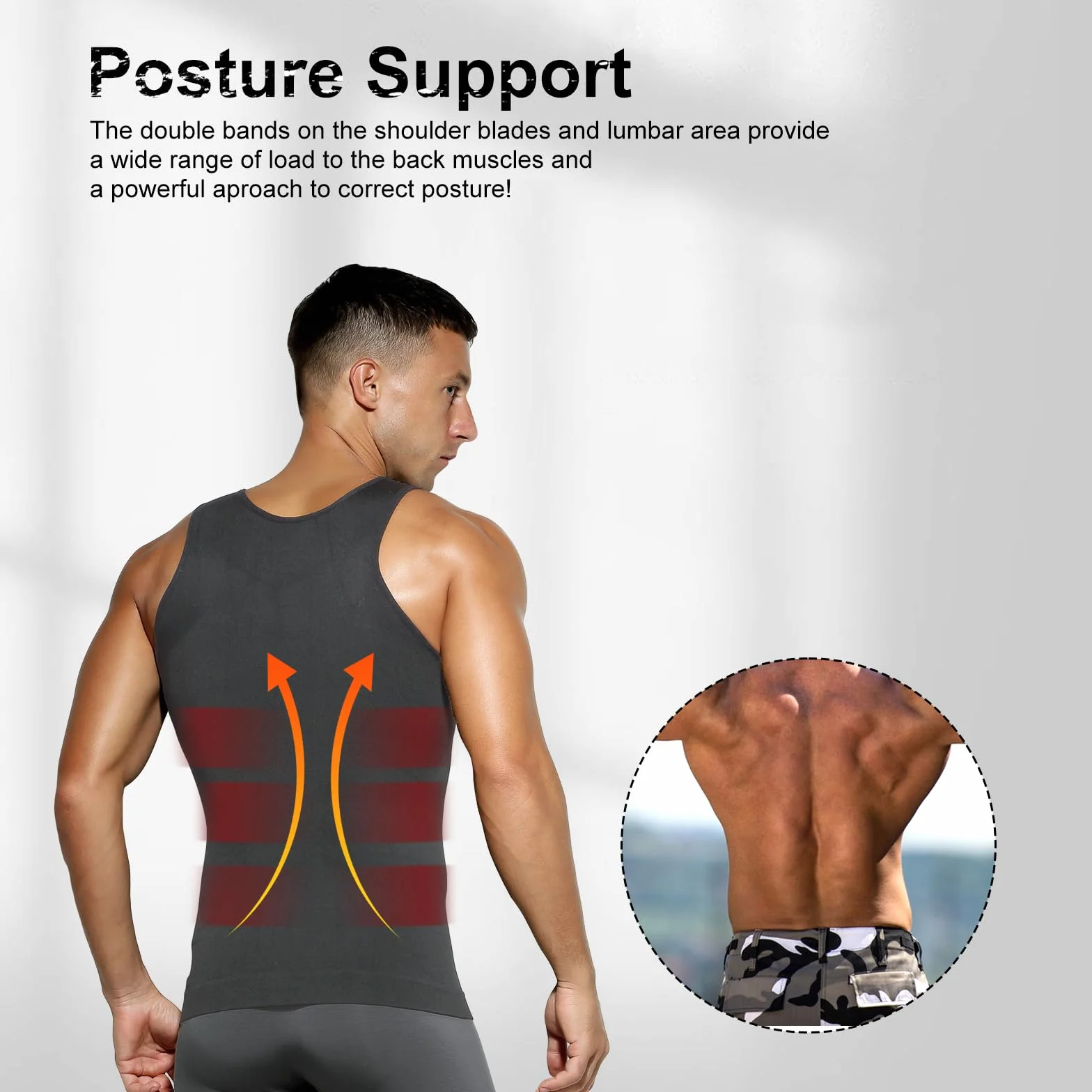 Casey Kevin Debardeur Compression Homme Lot de 2 Gaine Ventre Plat