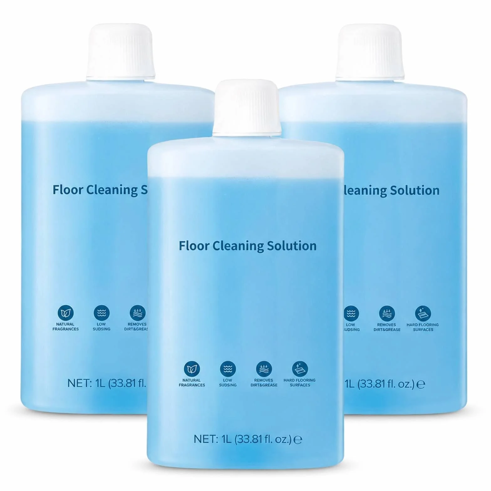 Produit Nettoyant pour Sols 1 L Compatible avec Roborock Saros 10R Qrevo S7 S8 Q8 F25 Ultra Flexi et Dyad Series, Recharge Concentrée pour Lavage des Sols Durs(3pcs)