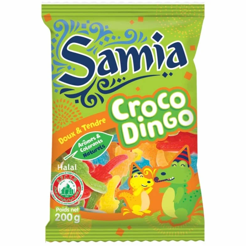 BONBONS CROCODILES HALAL 200G, SAMIA, LOT DE 4