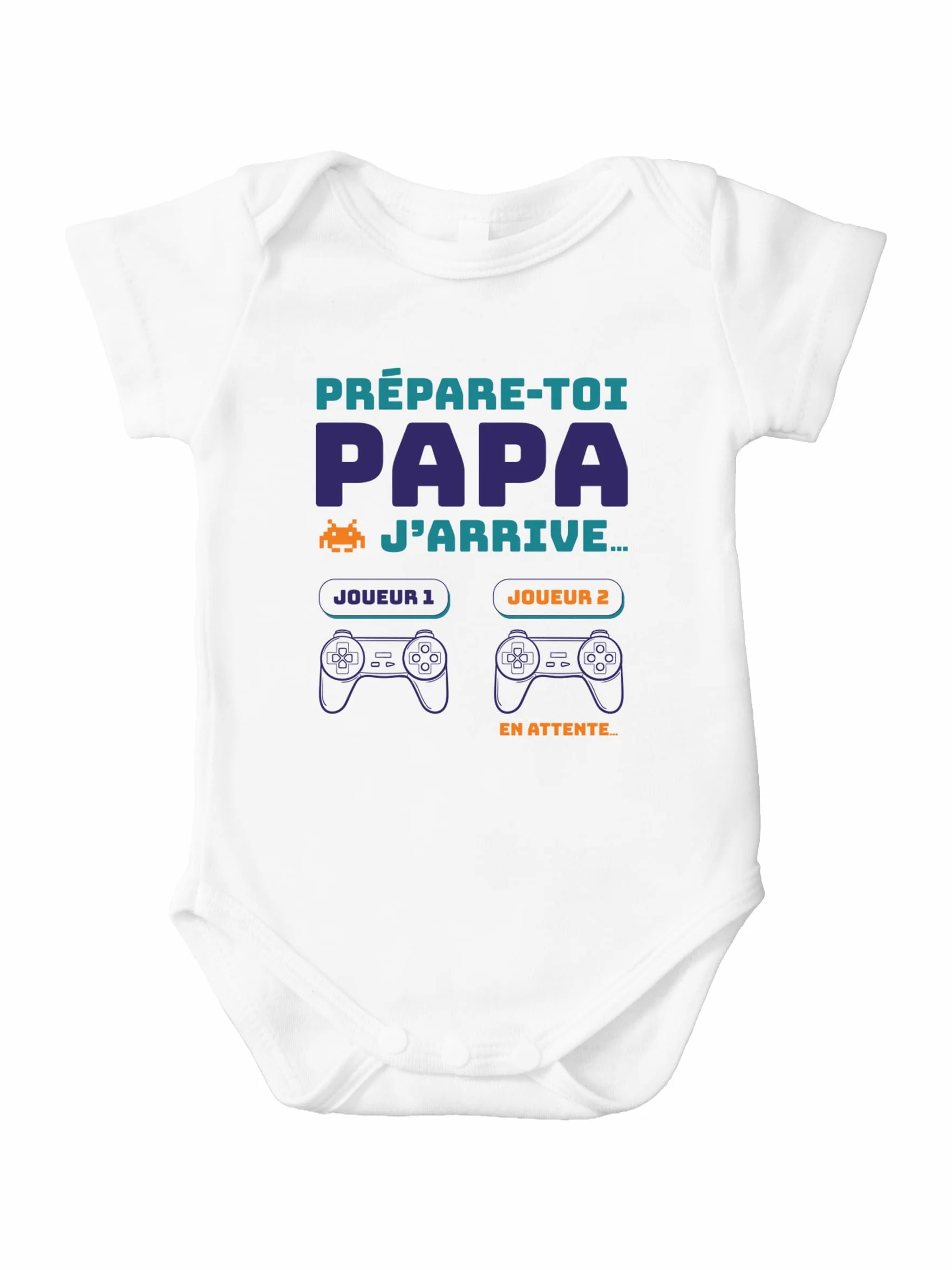 Body bébé "Prépare-toi papa, j'arrive" Annonce grossesse originale geek