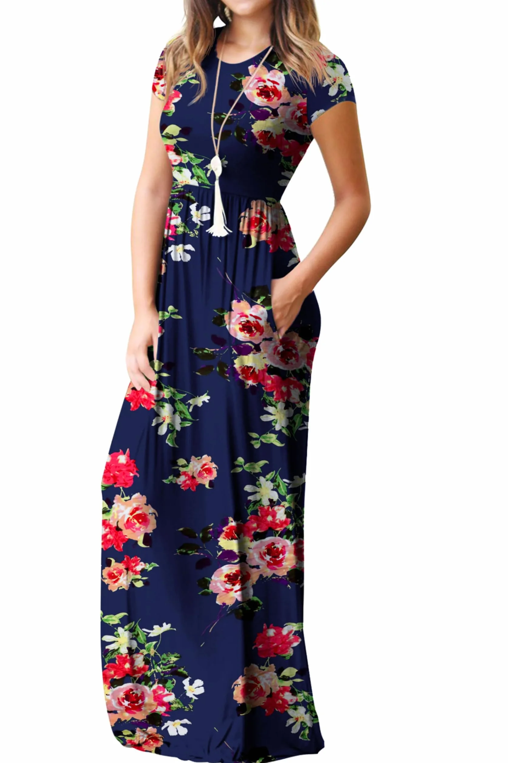 GRECERELLE Vestido Largo Fluido Robe décontractée Femme