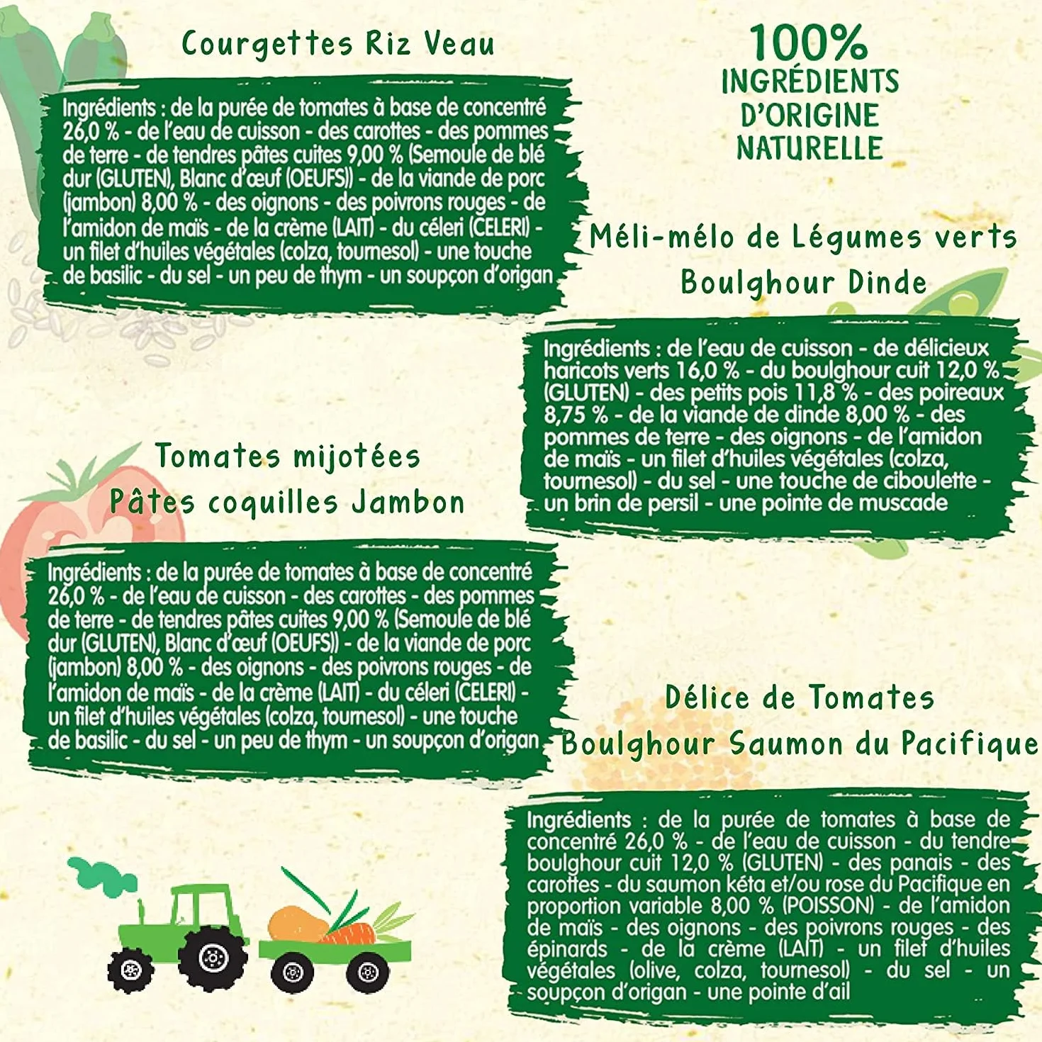 Blédina - Mes Moulinés - Repas bébé - 16 bols avec 4 Recettes inspirées du Fait Maison - Dès 12 Mois - Faible teneur en sel - 16x200g, Multicolore