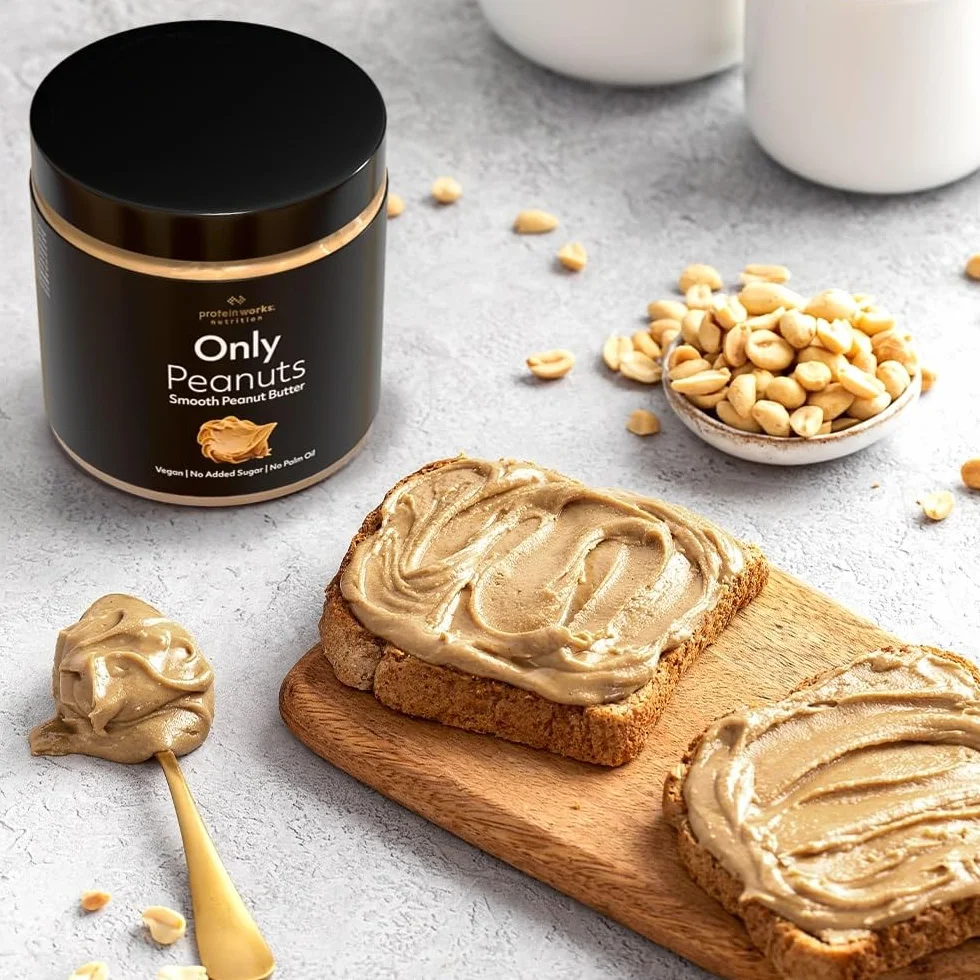 THE PROTEIN WORKS Beurre de Cacahuètes 100% Naturel sans Sucre Ajouté Lisse 250 g FODPEASM250G