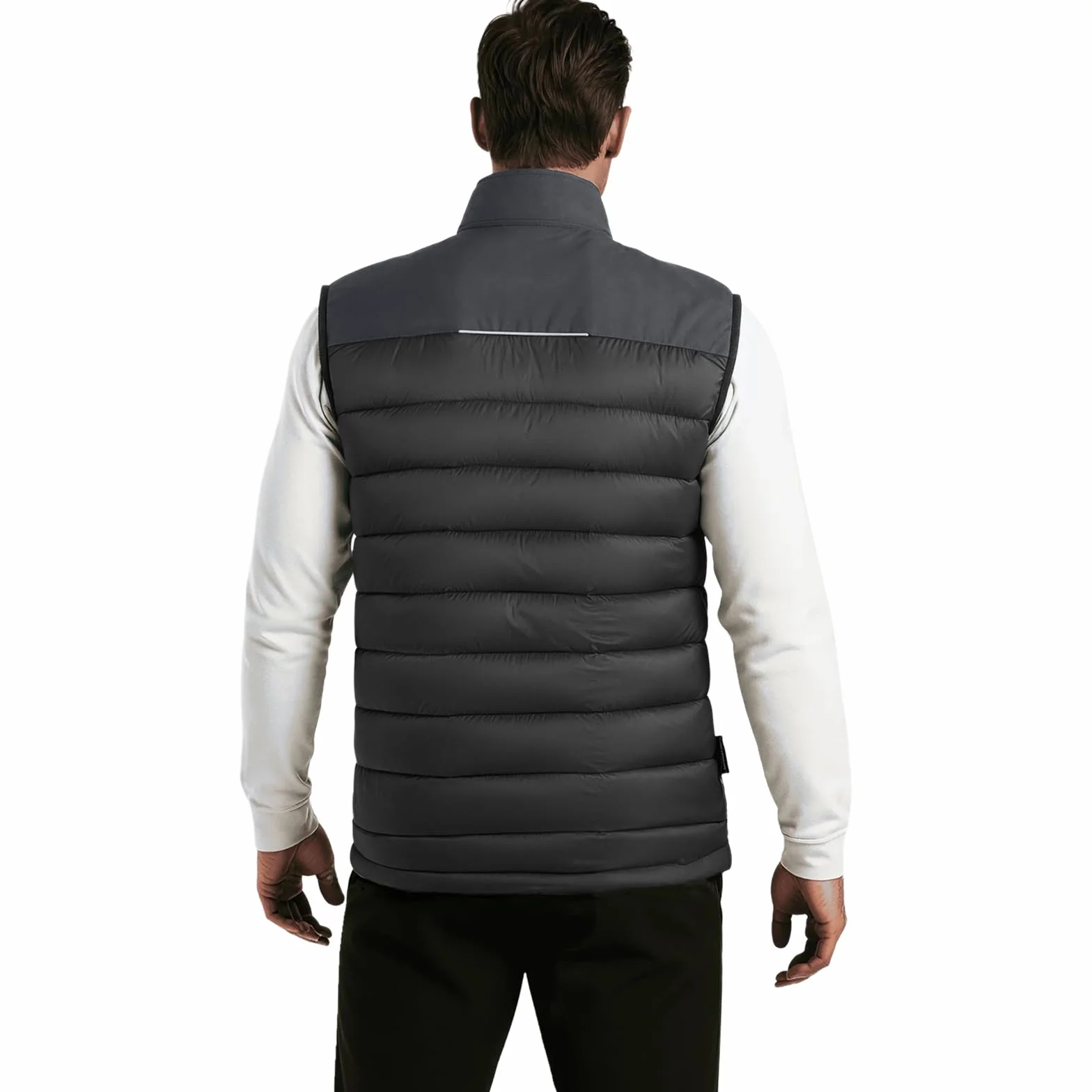 WORK IDEA Gilet softshell homme imperméable coupe-vent veste sans manches respirant léger poches cyclisme course randonnée golf