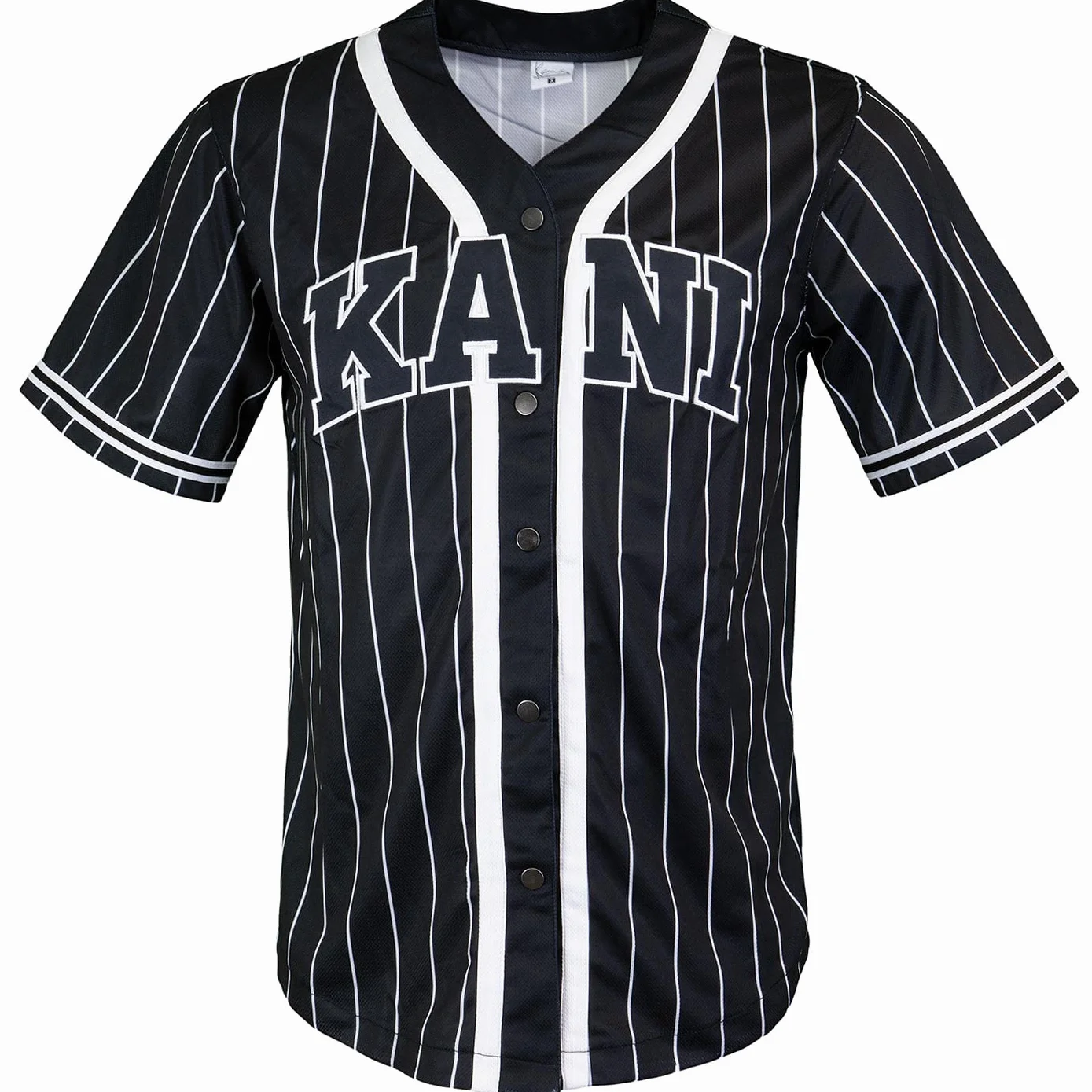 Karl Kani Maillot de baseball en jersey Serif Pinstripe