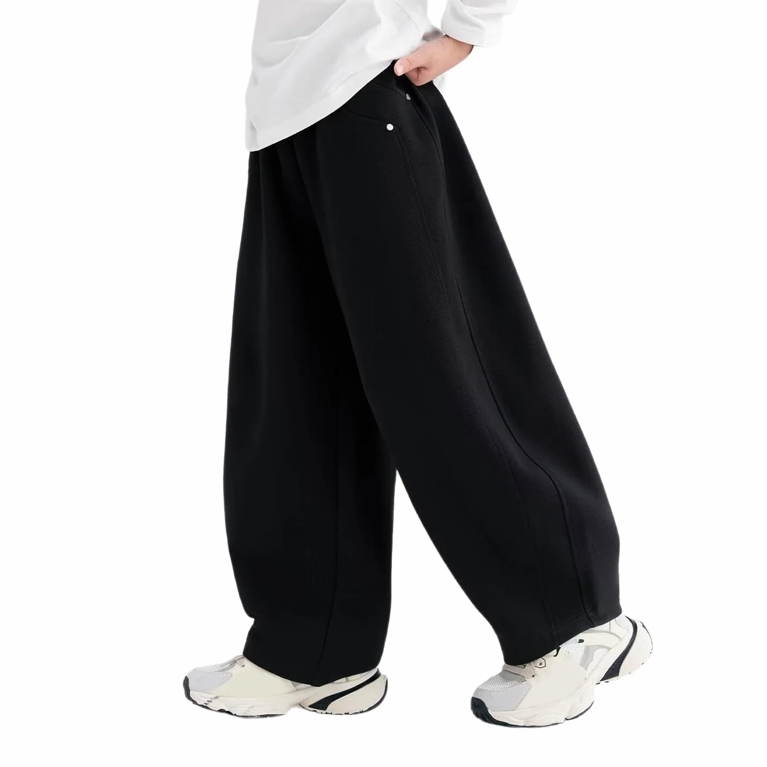 Pantalon Jogging Baggy Cargo Taille Haute Garçon Ado 5-16 Ans