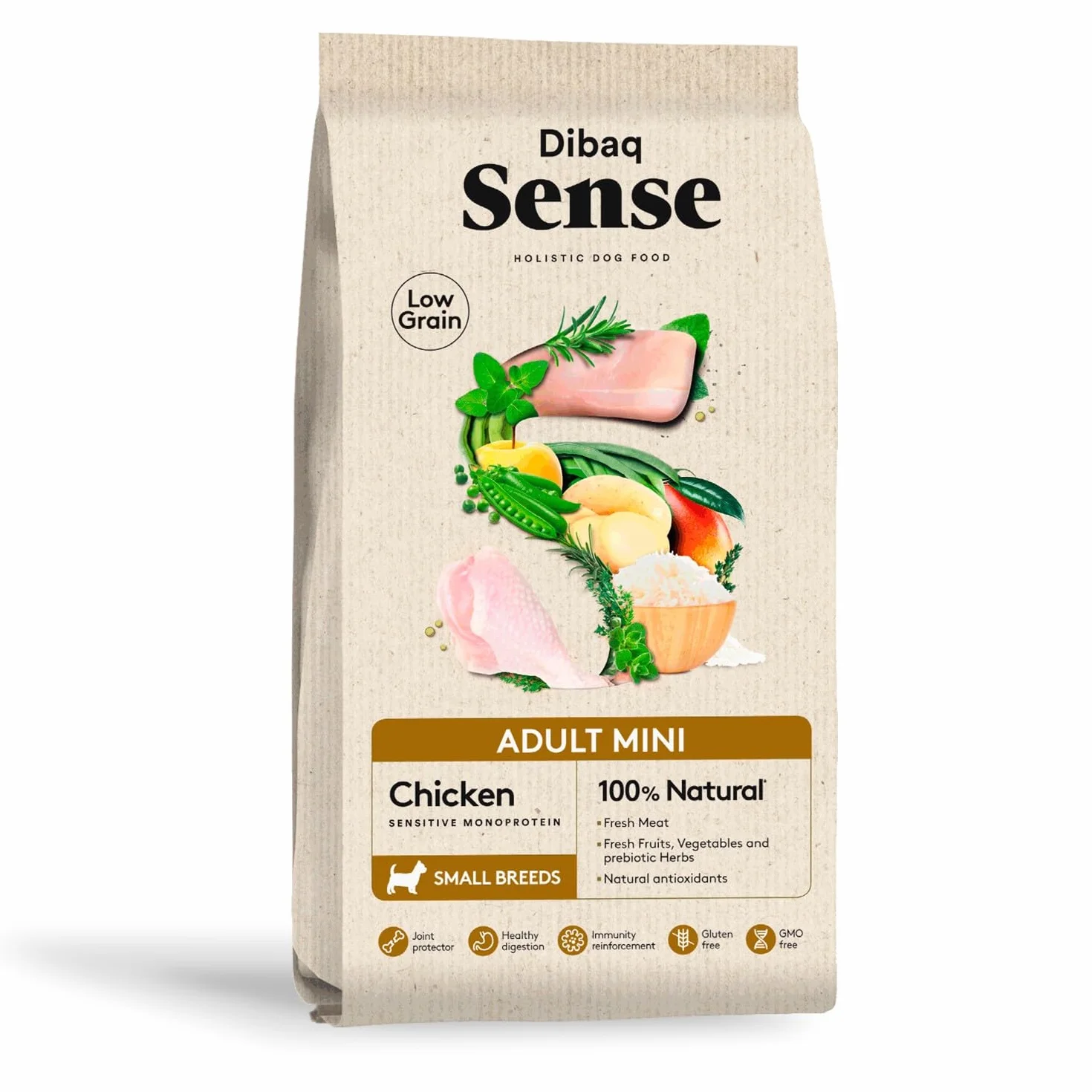 Dibaq Sense Low Grain Poulet Adulte Petite Race, 2 kg