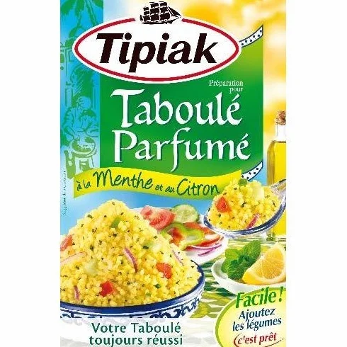 TIPIAK - Préparation Pour Taboulé Menthe Citron Huile D'Olive 350G - Lot De 4 - livraison offerte
