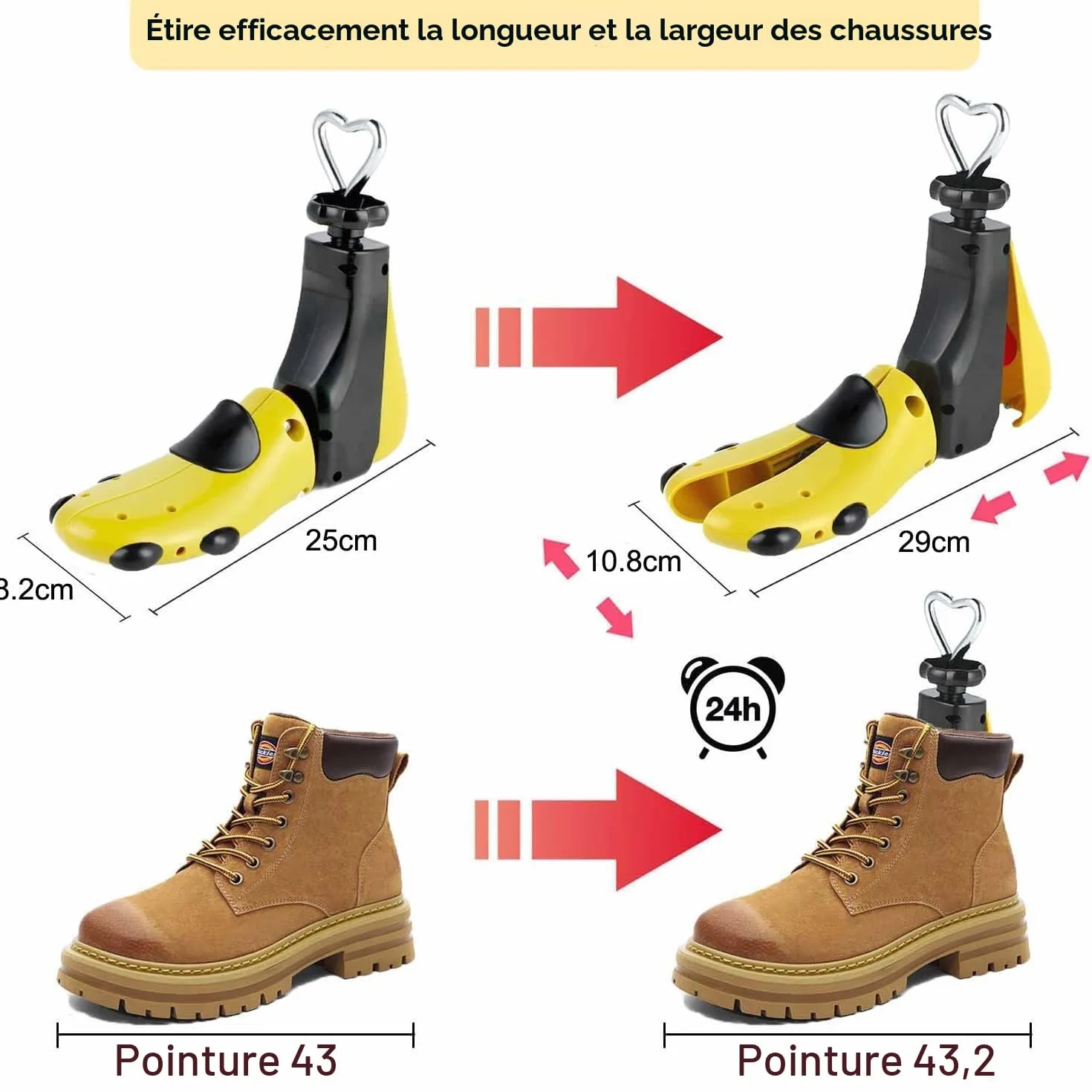 Embauchoirs à Chaussures Homme Femme, Agrandisseur Chaussure, Paquet de 1