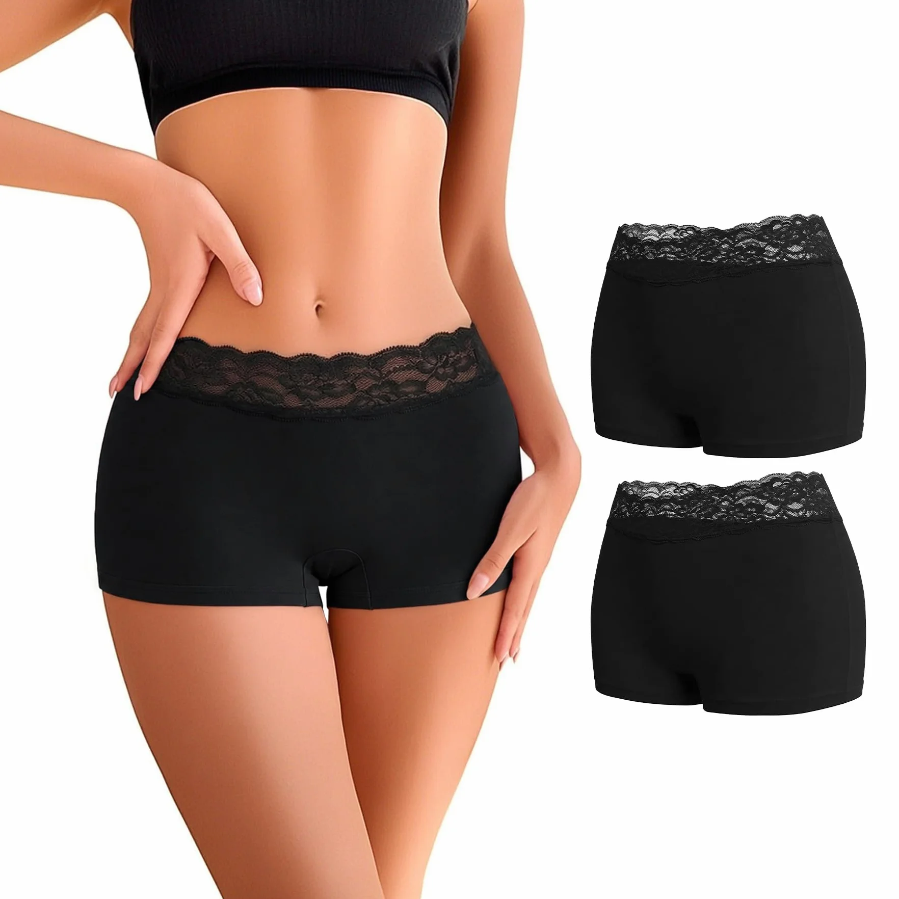 Uniexcosm Shorty Dentelle Femme Culotte Coton Sexy Respirant Confort