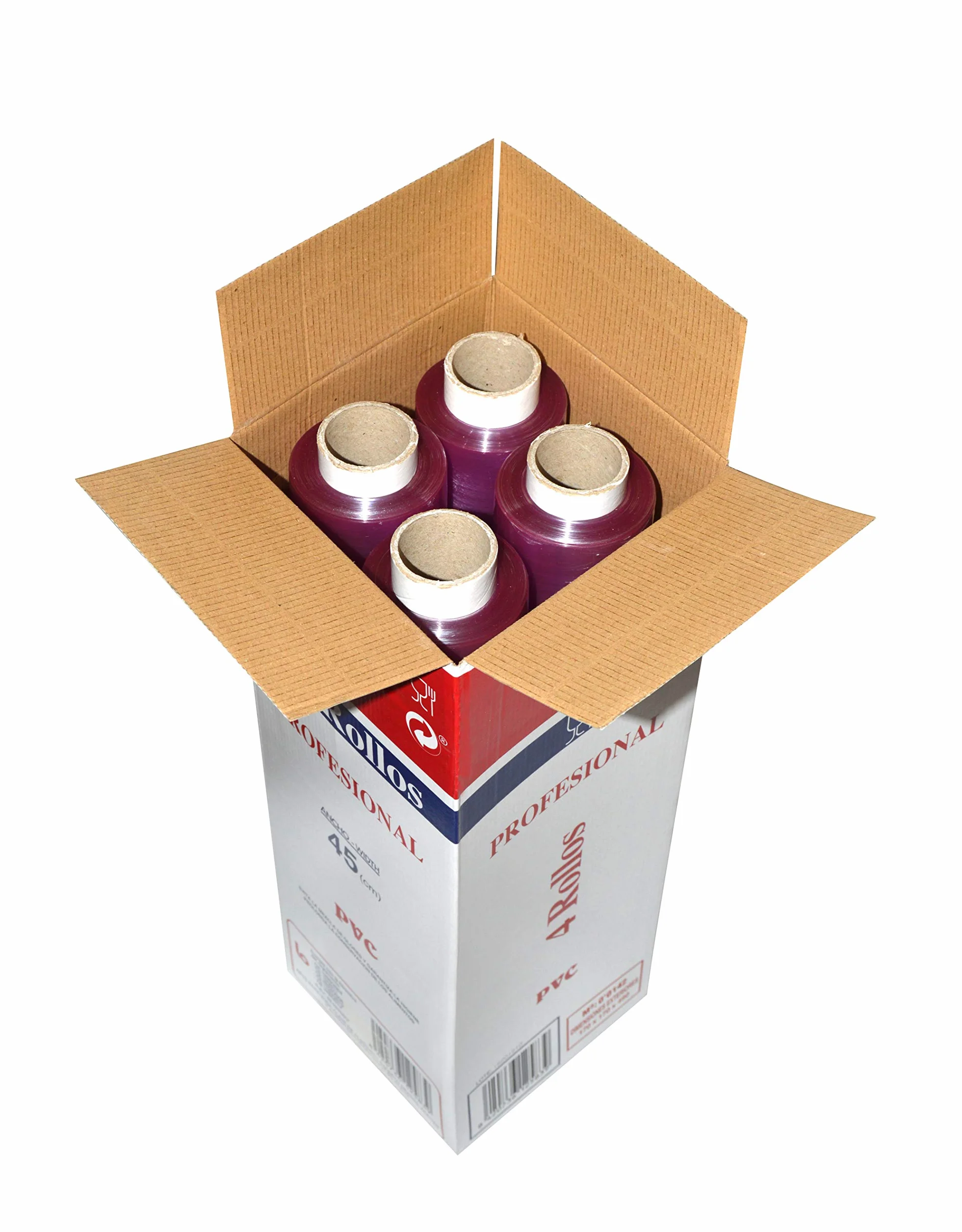 Lot de 4 films alimentaires professionnels transparents 300 m