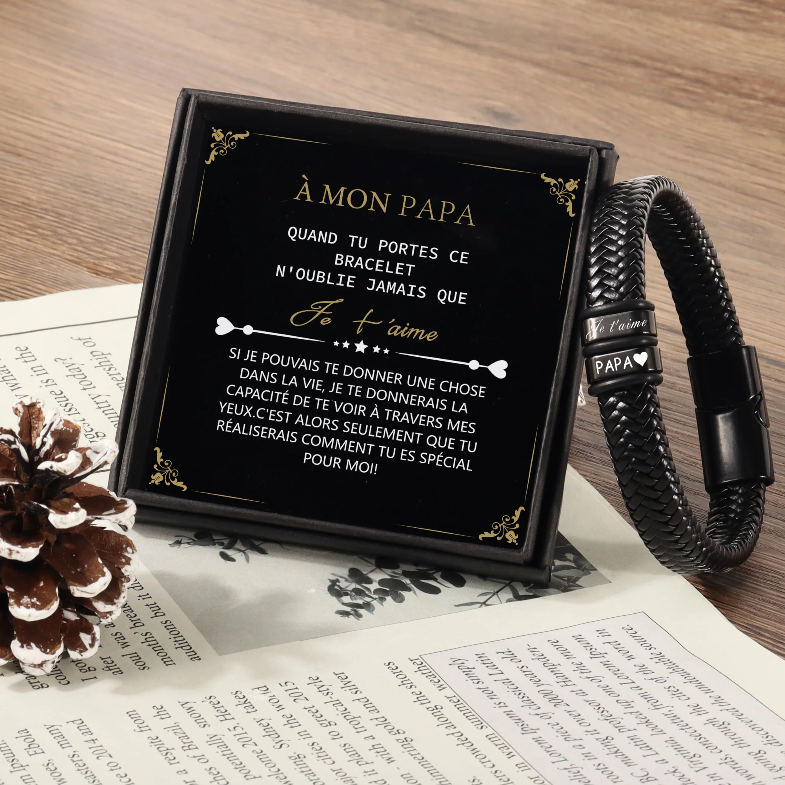 Merclix Bracelet Homme Cadeau Noel Anniversaire Fete Des Peres Saint Valentin