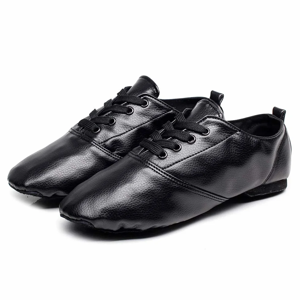 Chaussures de Danse de Salon Homme Femme Enfants Noires Plates Jazz Salsa Moderne Tango TJ-Jazz-DBPU