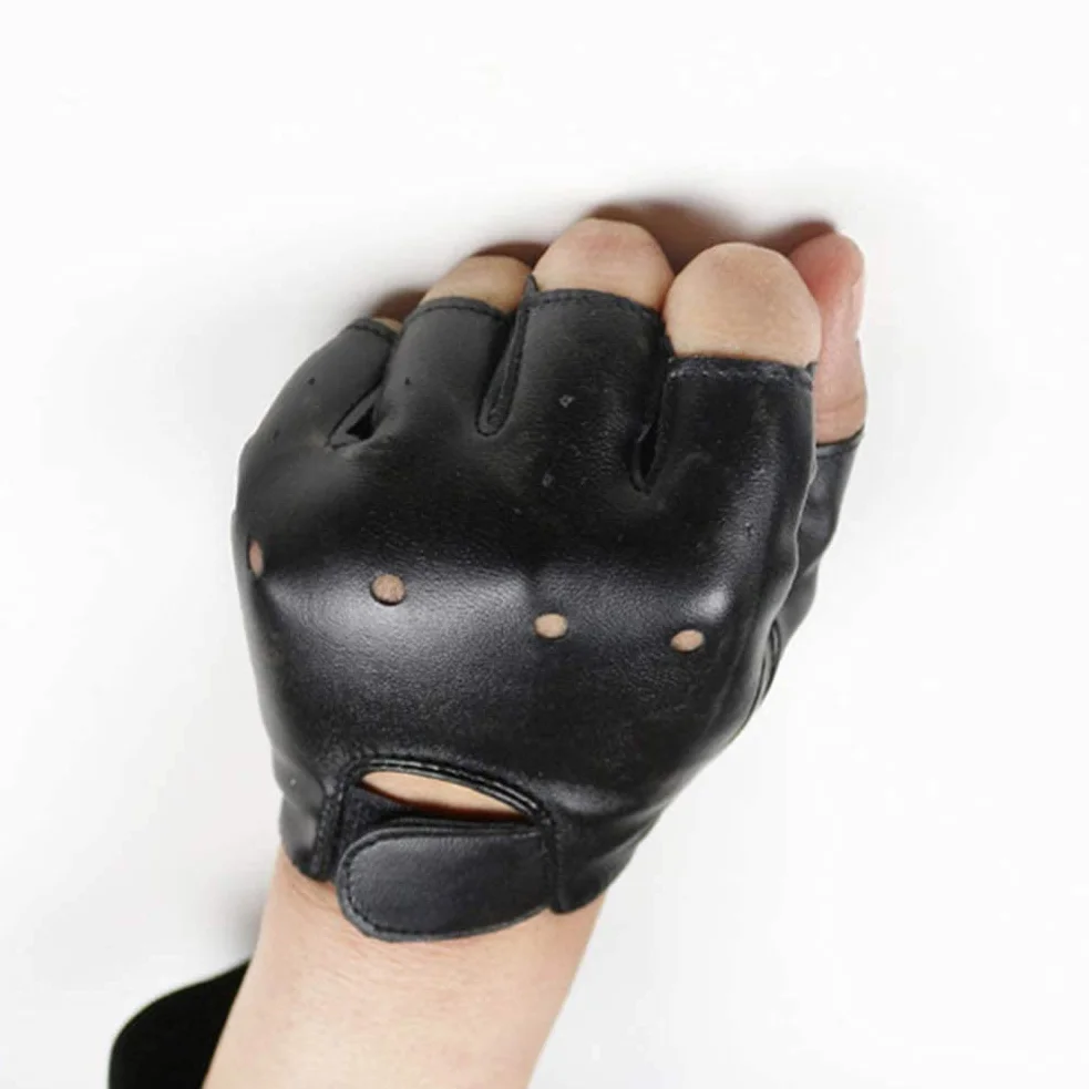 Mitaines en cuir pour enfants, gants de sport demi-doigts, équitation, pêche, chasse